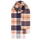 Bowhill Standard Tartan Lambswool Scarf displayed in a vibrant color option, perfect for winter fashion lovers.