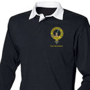 Blackadder Clan Crest Embroidered Rugby Shirt showcasing the detailed clan crest embroidery on quality fabric.