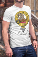 Beveridge Clan Crest Gents T Shirt showcasing a unique clan crest design, perfect for proud clan owners.