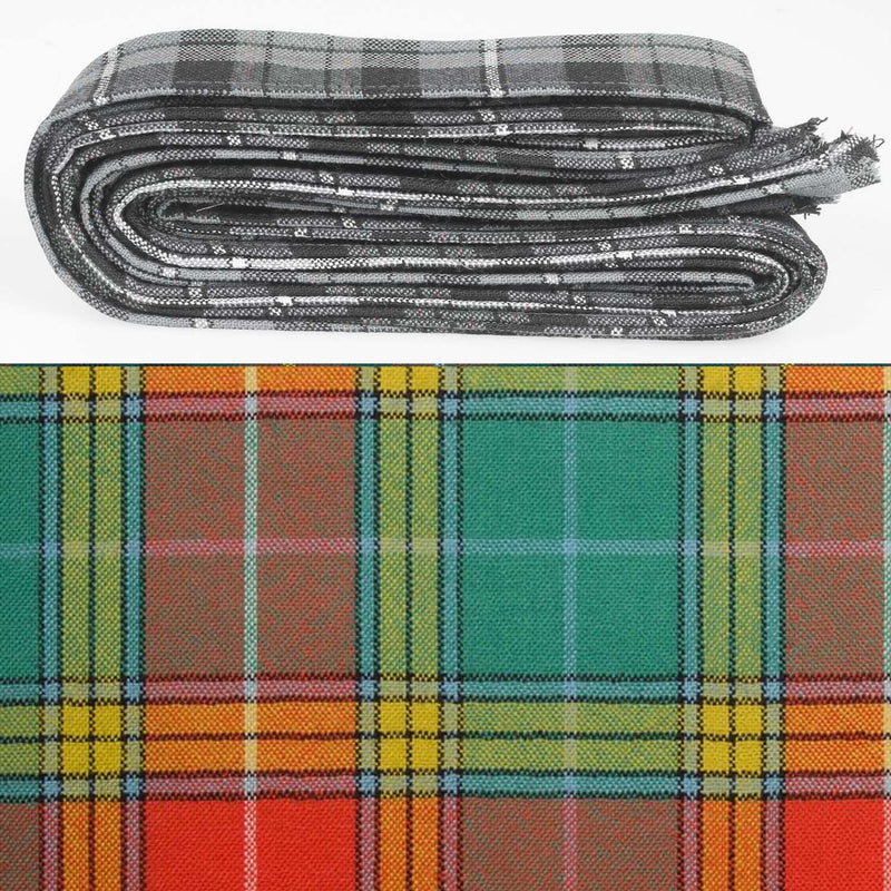 Wool Strip Ribbon in Buchanan Old Tartan - 5 Strips, Choose your Width