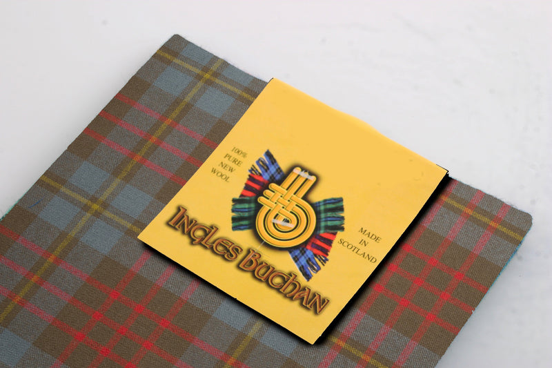 Wool Tartan Pocket Square in Cameron Hunting Weathered Tartan