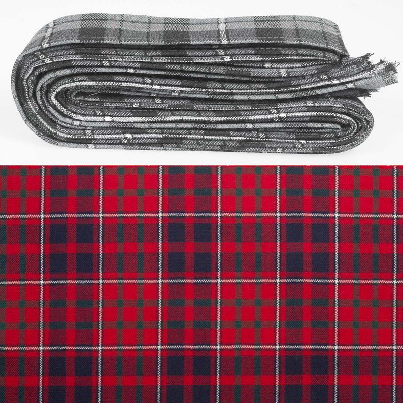 Wool Strip Ribbon in Cameron of Lochiel Modern Tartan - 5 Strips, Choose your Width
