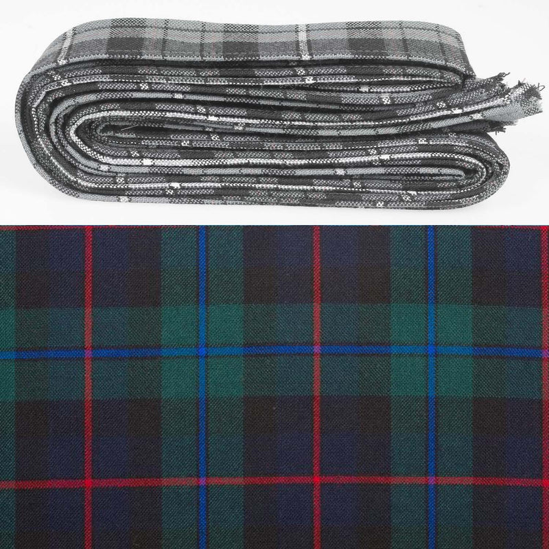 Wool Strip Ribbon in Campbell of Cawdor Modern Tartan - 5 Strips, Choose your Width