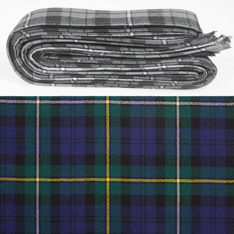 Wool Strip Ribbon in Campbell of Loudon Modern Tartan - 5 Strips, Choose Your Width
