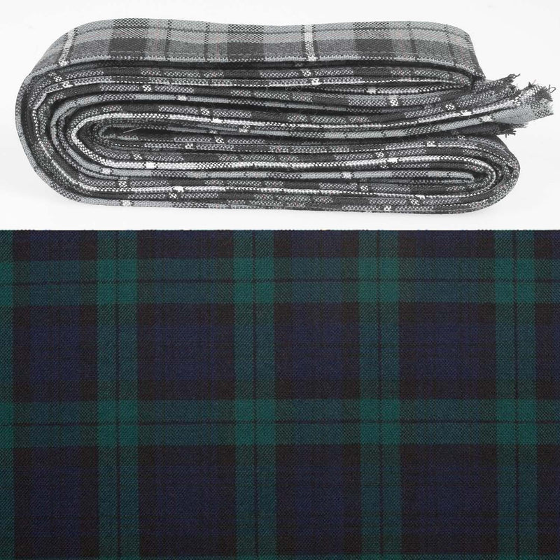 Wool Strip Ribbon in Campbell Modern Tartan - 5 Strips, Choose Your Width