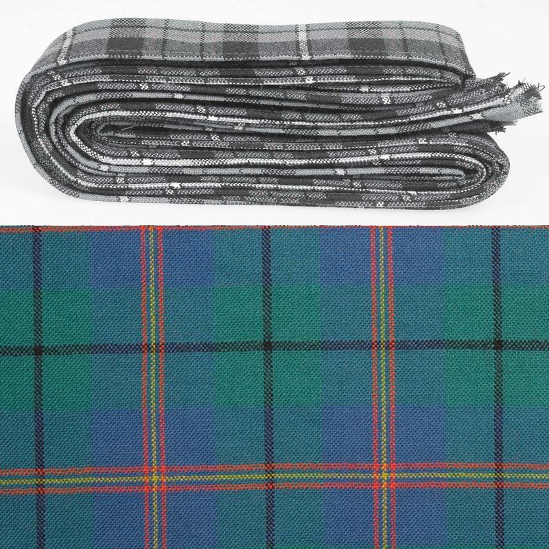 Wool Strip Ribbon in Carmichael Ancient Tartan - 5 Strips, Choose Your Width