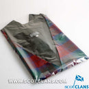 Lindsay Modern Tartan Gents Waistcoat showcasing a stylish tartan design and sleek black satin back, perfect for formal events and everyday wear.