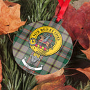 Crafted Craig Clan Crest and Tartan Metal Christmas Ornament available in 6 unique styles, perfect for holiday decor.