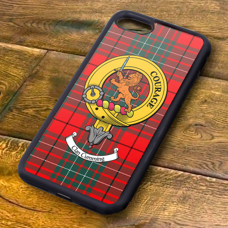 Cumming Tartan and Clan Crest iPhone Rubber Case