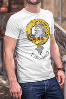Cunningham Clan Crest Gents T Shirt featuring a crisp design and vibrant clan crest, perfect for showcasing your heritage.