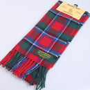 Sinclair Red Modern Tartan Lambswool Scarf