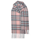 Bowhill Standard Tartan Lambswool Scarf in soft brushed lambswool, featuring a classic tartan pattern, perfect for winter outfits.