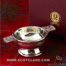 Dalziel Clan Crest Quaich with Gold Trim