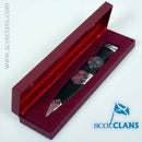 Douglas Clan Crest Sgian Dubh - Stone Top