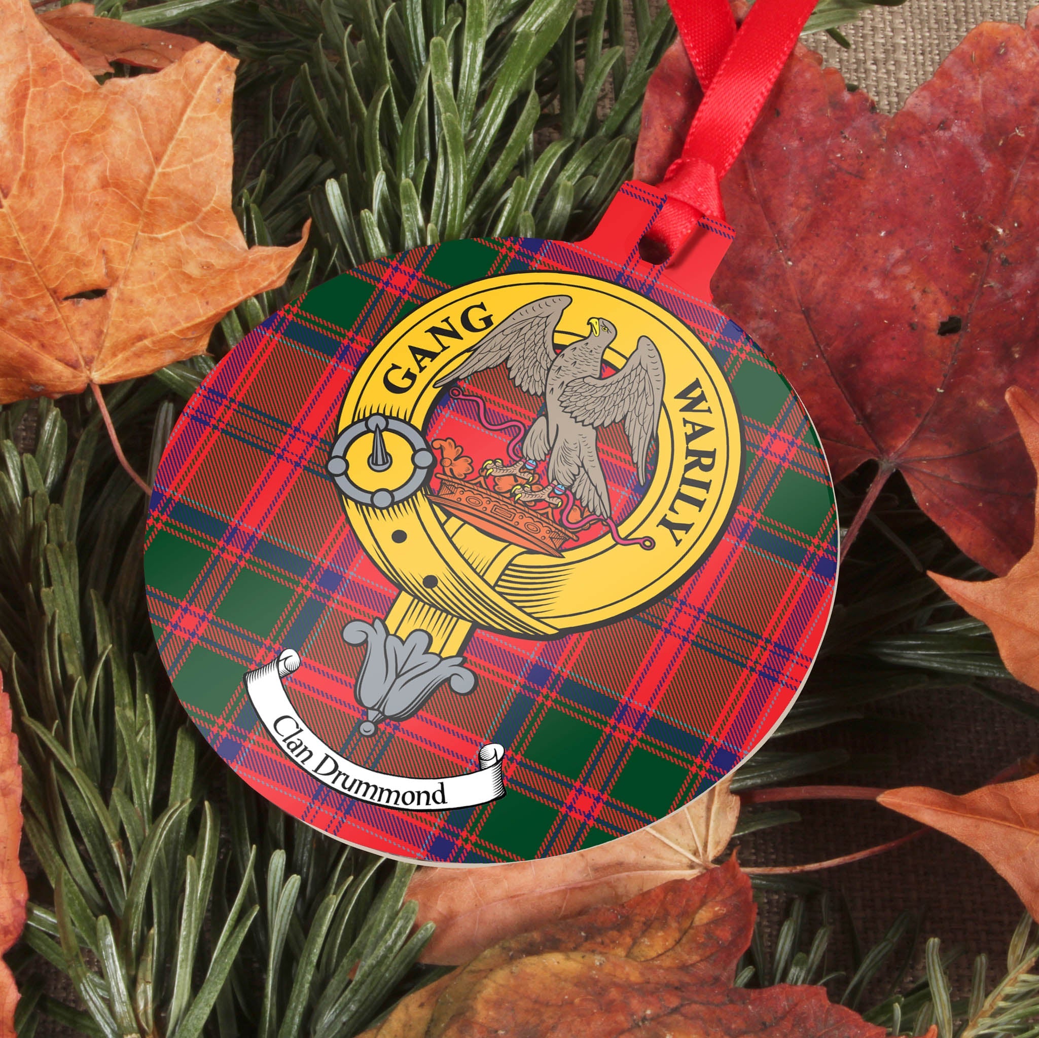 Drummond Tartan Crest Hoodie - Circle Style