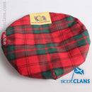 Pure Wool Golf Cap in Dunbar Modern Tartan by Ingles Buchan, showcasing its unique tartan pattern and comfortable fit, perfect for stylish sports enthusiasts.