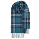 Bowhill Standard Tartan Lambswool Scarf displayed in vibrant colors highlighting its luxurious texture and classic tartan design.