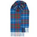 Bowhill Standard Tartan Lambswool Scarves neatly arranged to highlight various plaid designs, perfect for winter fashion outfits.