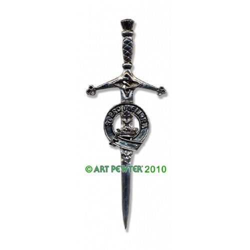 Clan Crest Pewter Kilt Pin with Moffat Crest