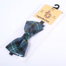 Weir Ancient Tartan Bow Tie made of 100% pure new wool, featuring an adjustable elastic strap and clip for easy wear, perfect for stylish gents at any event.