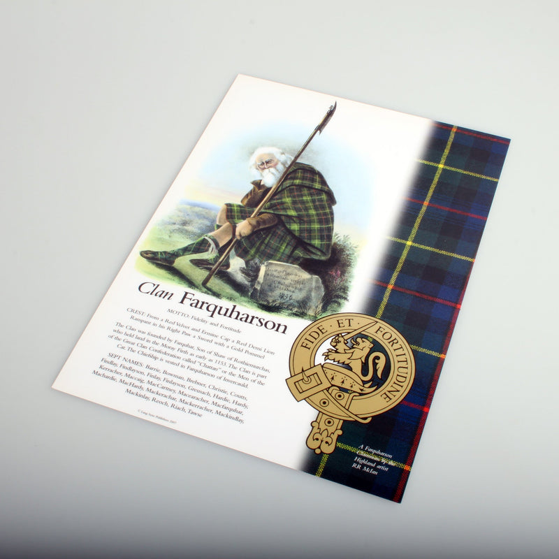 Farquharson Scottish Clan Poster A4