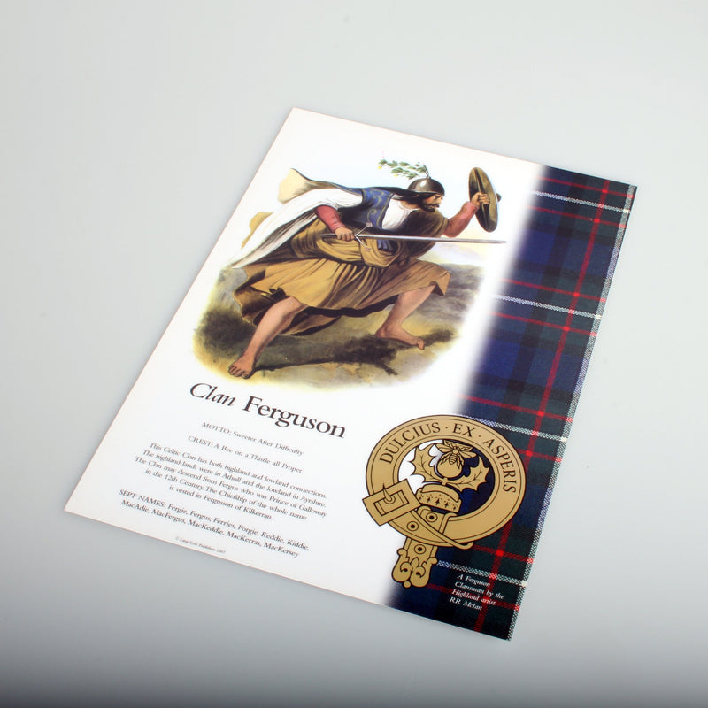 Ferguson Scottish Clan Poster A4