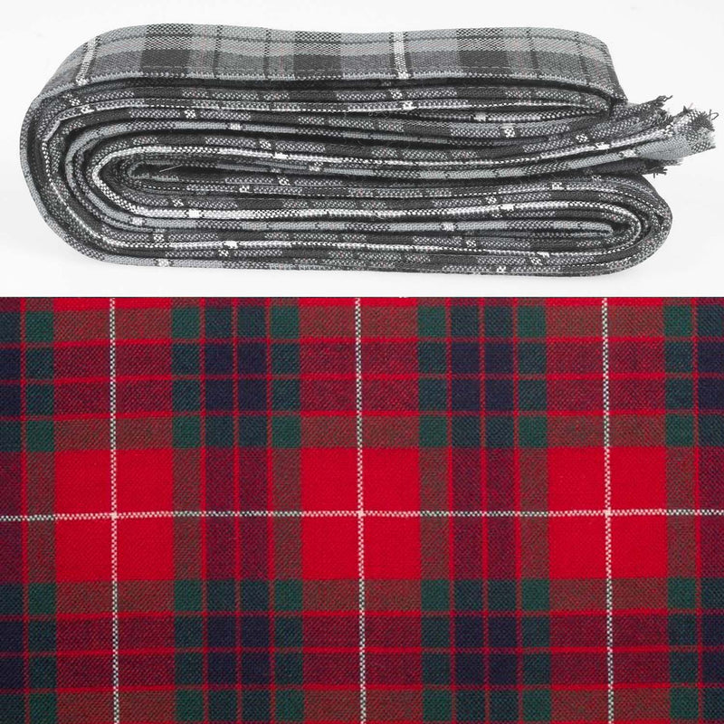 Wool Strip Ribbon in Fraser Modern Tartan - 5 Strips, Choose Your Width