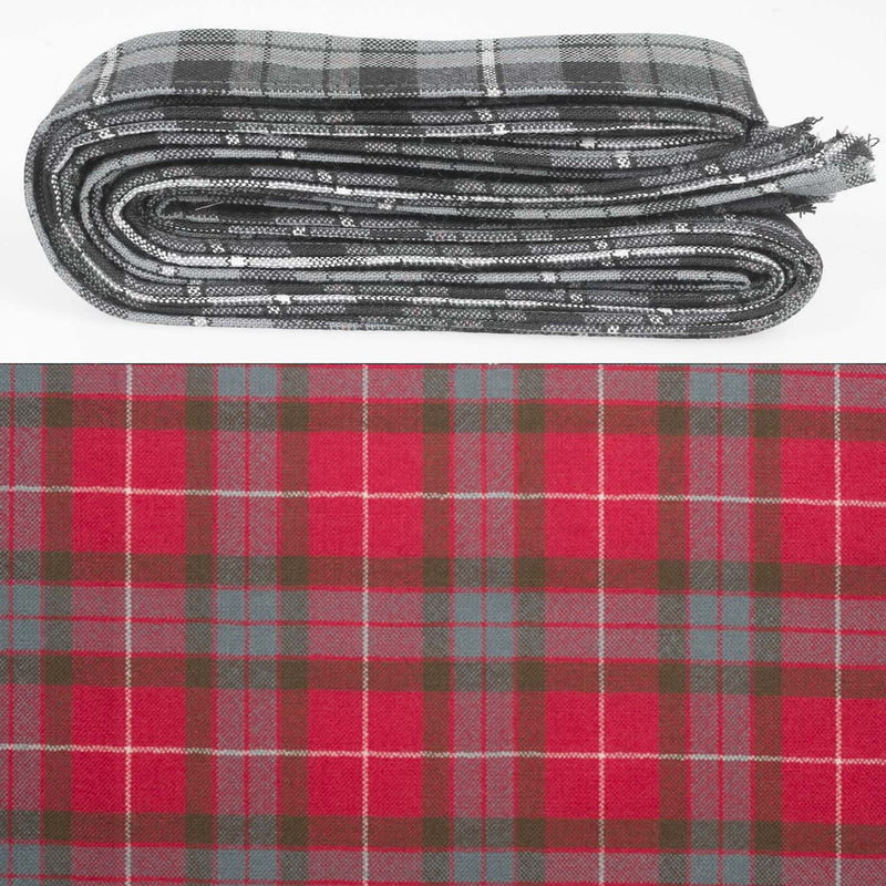 Wool Strip Ribbon in Fraser Weathered Tartan - 5 Strips, Choose Your Width
