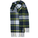 Close-up of the Bowhill Standard Tartan Lambswool Scarf, highlighting its intricate tartan pattern and luxurious lambswool fibers.