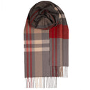 Close-up of Bowhill Standard Tartan Lambswool Scarf demonstrating the luxurious softness and quality of 100% lambswool.