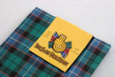 Wool Tartan Pocket Square in Galbraith Ancient Tartan, showcasing vibrant colors and classic pattern, perfect for adding elegance to formal outfits.