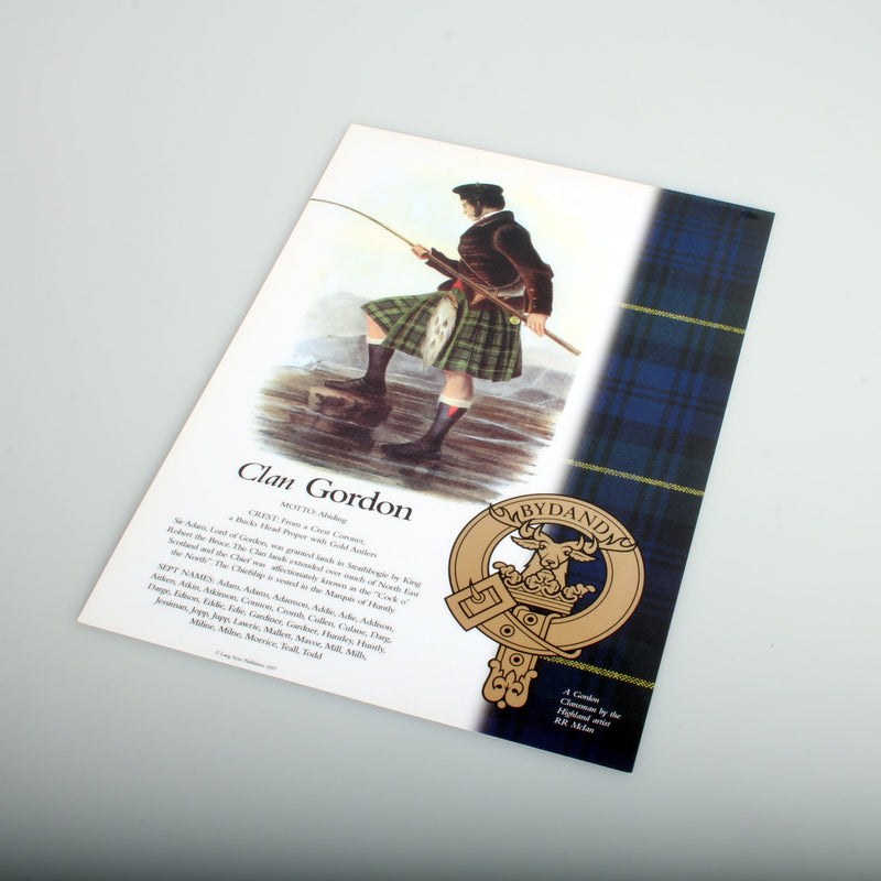 Gordon  Scottish Clan Poster A4