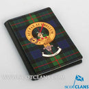 Passport Cover With Clan Gunn Tartan And Crest showcasing durable PU leather exterior and soft microfiber lining, perfect for protecting your passport while traveling with style.