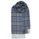 A variety of Bowhill Standard Tartan Lambswool Scarves displayed together, highlighting different tartan designs available.