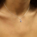Elegant Outlander Inspired Anchor Silver Pendant featuring a Sapphire Stone, perfect gift for Outlander enthusiasts.