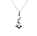 Outlander Inspired Anchor Triskele Silver Pendant showcasing a nautical design with a traditional anchor and triskele knot, made of 925 Sterling Silver, perfect gift for Outlander fans.