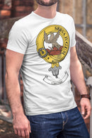 Hay Clan Crest Gents T Shirt featuring a unique clan crest design for proud display, perfect for showcasing your heritage in style.