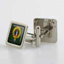 Henderson Clan Crest Cufflinks displayed elegantly, showcasing intricate detailing and a stunning metallic finish, perfect for formal occasions and celebrating heritage.