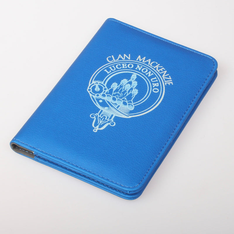 MacKenzie Clan Crest Leather Passport Cover