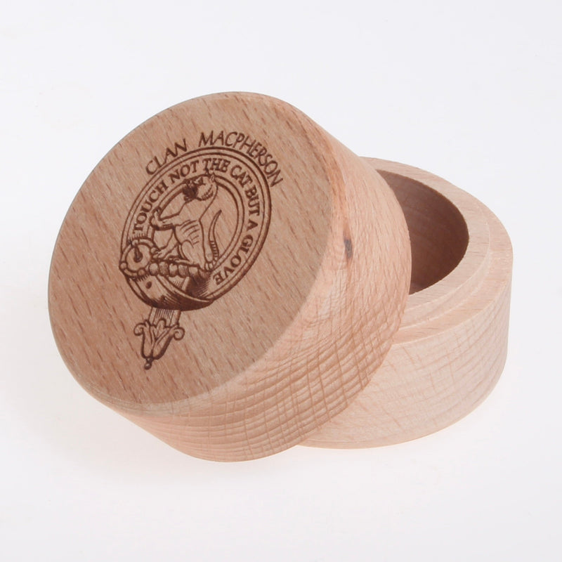 MacPherson Clan Crest Wooden Ring Box