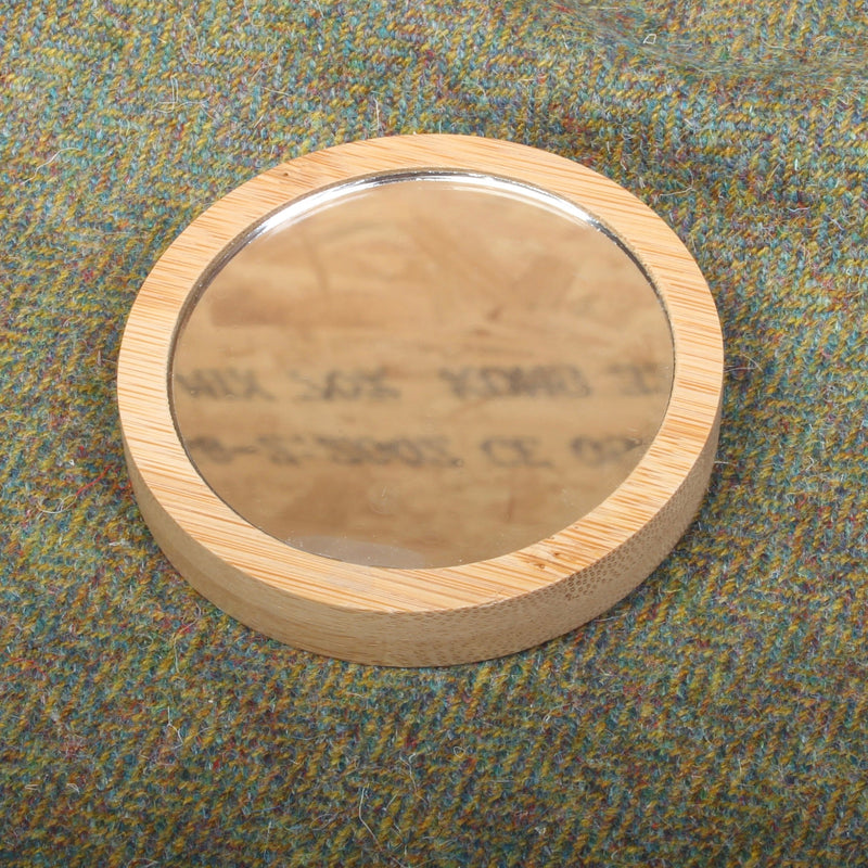 Kerr Clan Crest Engraved Wooden Pocket Mirror