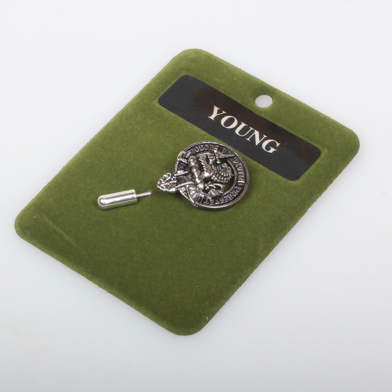 Young Clan Crest Pewter Tie Pin