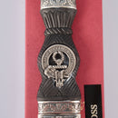 Beautifully presented Ross Clan Crest Sgian Dubh in an elegant box, ideal for gifting and celebrating Scottish culture.