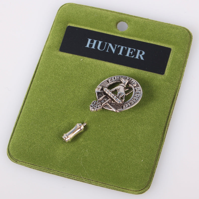 Hunter Clan Crest Pewter Tie Pin