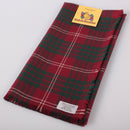 Crawford Modern Tartan Wool Headscarf displayed showcasing its elegant fringed end and vibrant tartan patterns, ideal for stylish outfits and versatile wear.