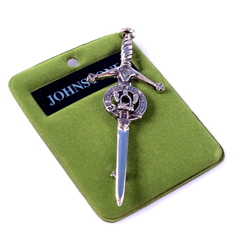 Clan Crest Pewter Kilt Pin with Johnstone Crest