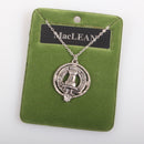 MacLean Clan Crest Pendant in high-quality pewter, showcasing Scottish heritage and craftsmanship.