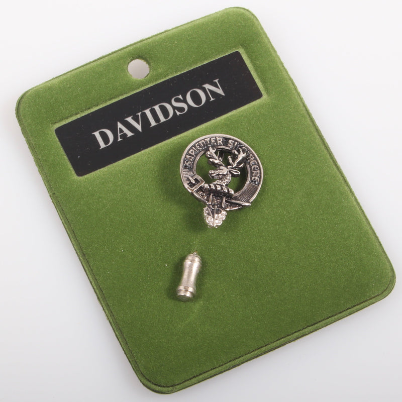Davidson Clan Crest Pewter Tie Pin