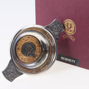Burnett Clan Crest Quaich with Gold Trim