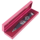 Elliot Clan Crest Sgian Dubh - Stone Top showcasing handcrafted Scottish design with a sparkling gold foil topped gem.